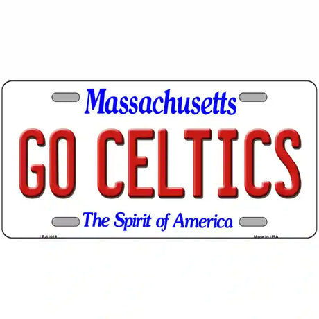 Go Celtics Massachusetts Metal Novelty License Plate 24" x 12" (LLP)