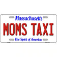 Moms Taxi Massachusetts Metal Novelty License Plate 24" x 12" (LLP)