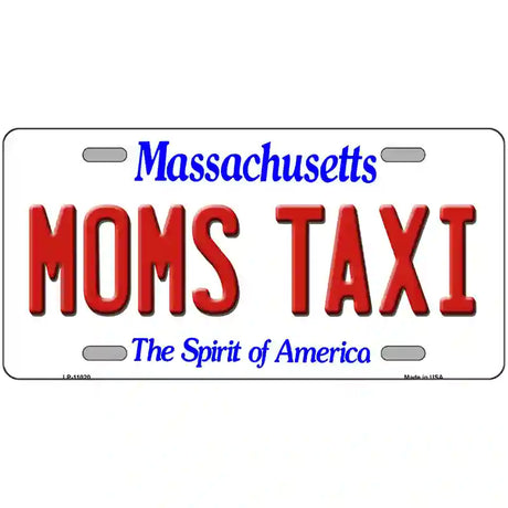 Moms Taxi Massachusetts Metal Novelty License Plate 24" x 12" (LLP)