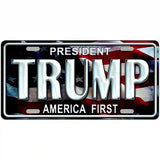 Trump America First Metal Novelty License Plate 24" x 12" (LLP)