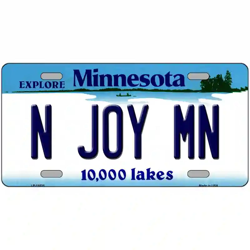 N Joy MN Minnesota Metal Novelty License Plate 24" x 12" (LLP)