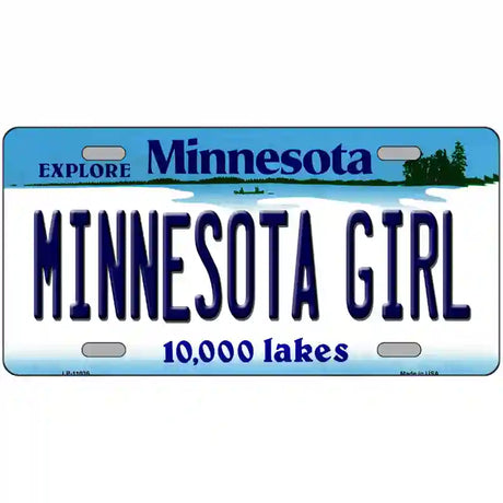 Minnesota Girl Minnesota Metal Novelty License Plate 24" x 12" (LLP)