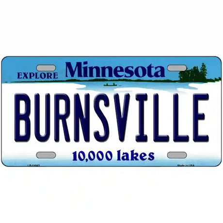 Burnsville Minnesota State Novelty License Plate 24" x 12" (LLP)