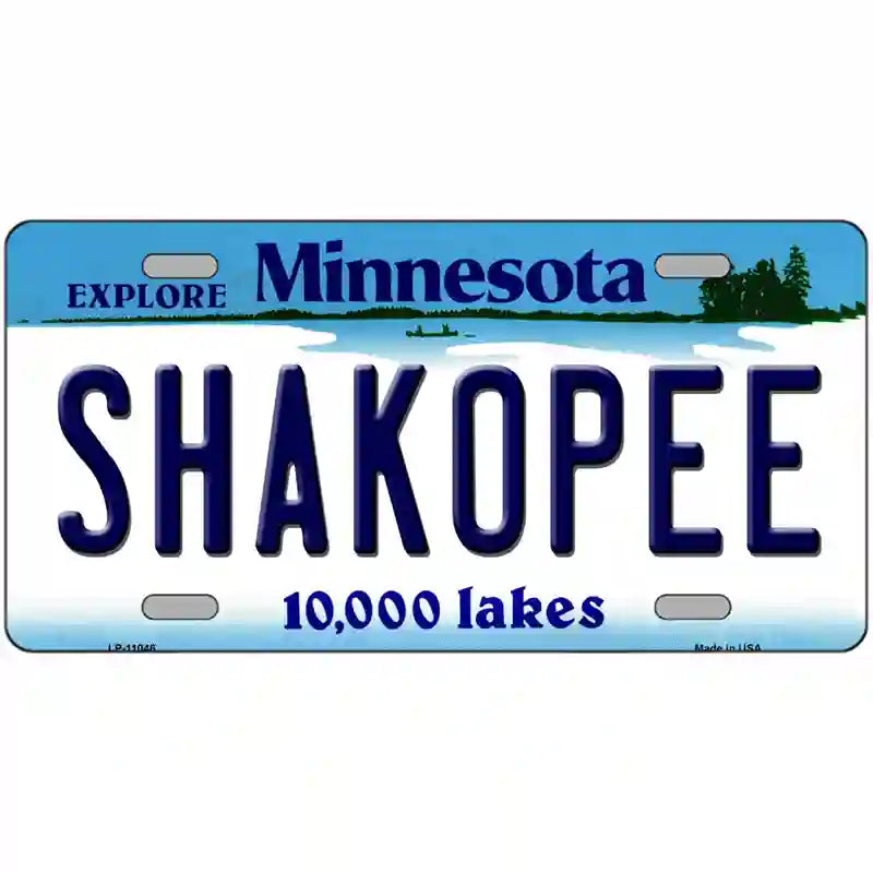 Shakopee Minnesota State Novelty License Plate 24" x 12" (LLP)