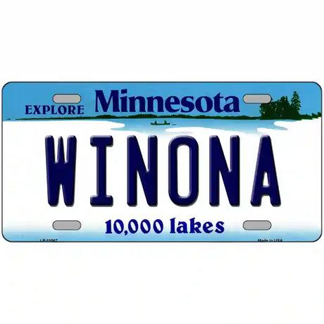 Winona Minnesota State Novelty License Plate 24" x 12" (LLP)