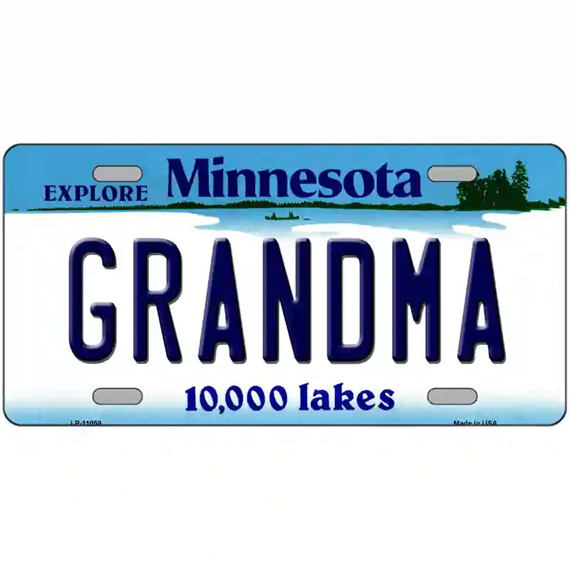 Grandma Minnesota State Novelty License Plate 24" x 12" (LLP)