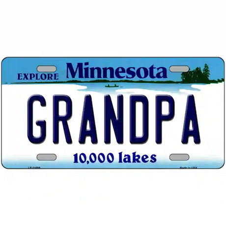 Grandpa Minnesota State Novelty License Plate 24" x 12" (LLP)