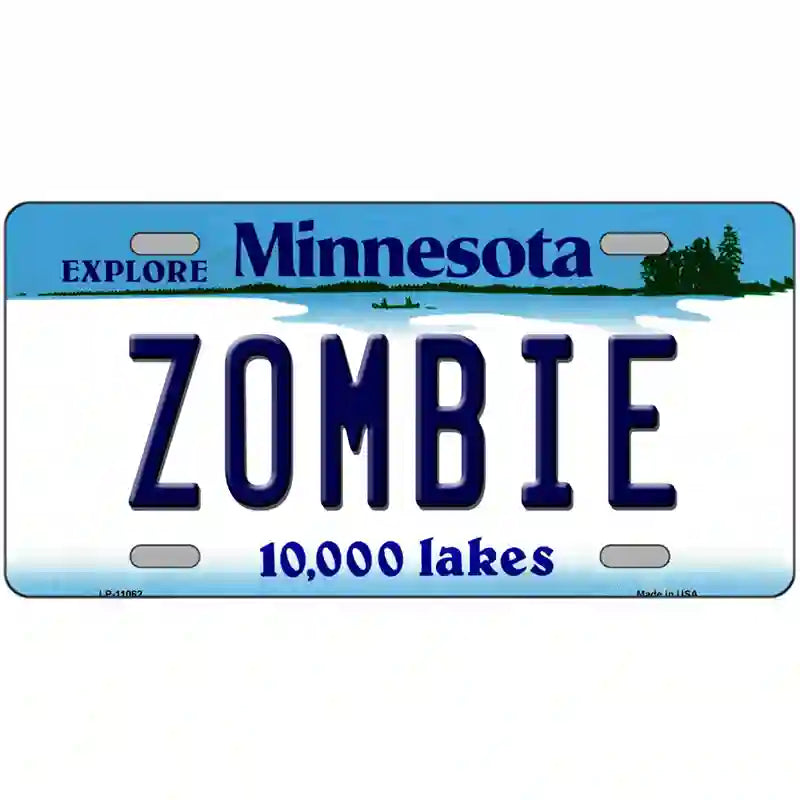 Zombie Minnesota State Novelty License Plate 24" x 12" (LLP)