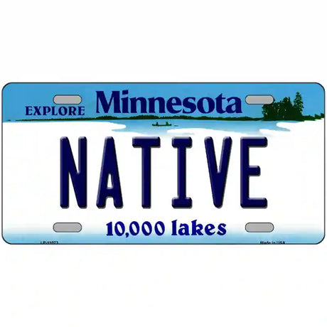 Native Minnesota State Novelty License Plate 24" x 12" (LLP)