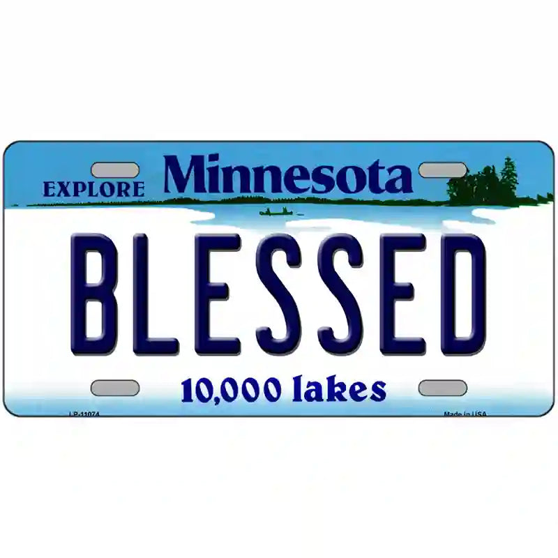 Blessed Minnesota State Novelty License Plate 24" x 12" (LLP)