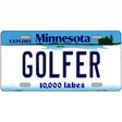 Golfer Minnesota State Novelty License Plate 24" x 12" (LLP)