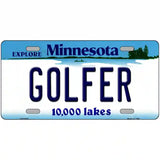 Golfer Minnesota State Novelty License Plate 24" x 12" (LLP)