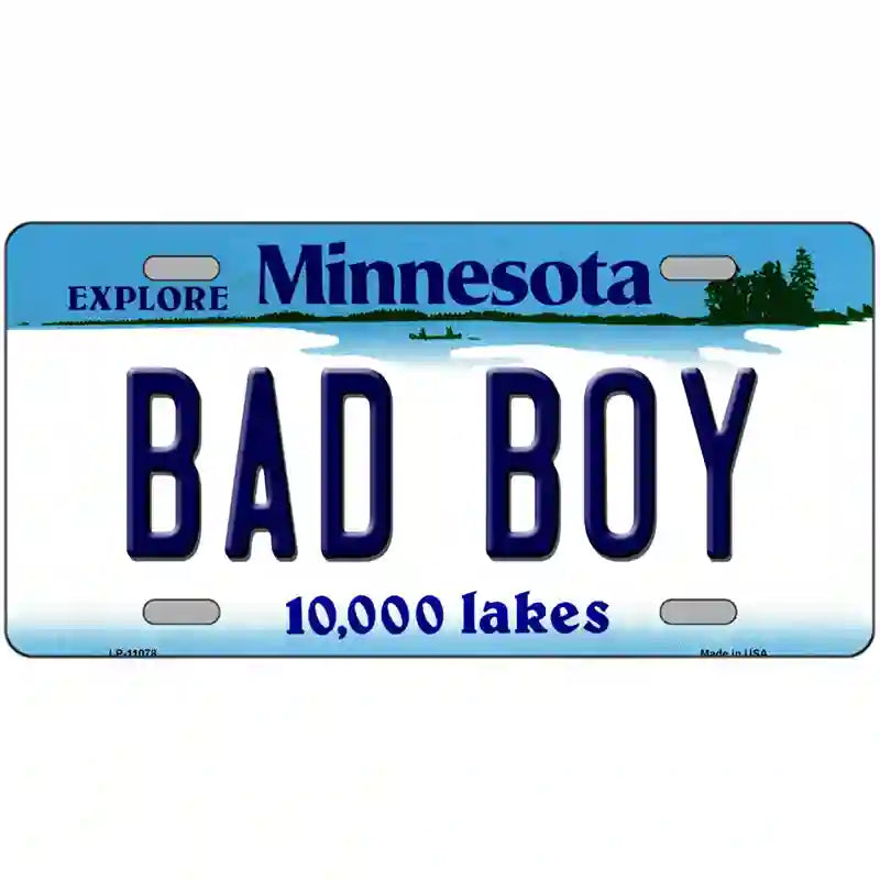 Bad Boy Minnesota State Novelty License Plate 24" x 12" (LLP)