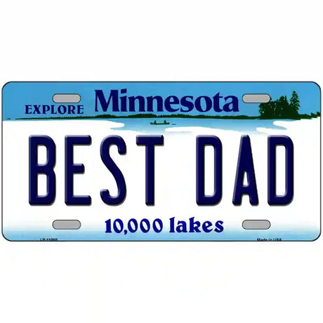 Best Dad Minnesota State Novelty License Plate 24" x 12" (LLP)