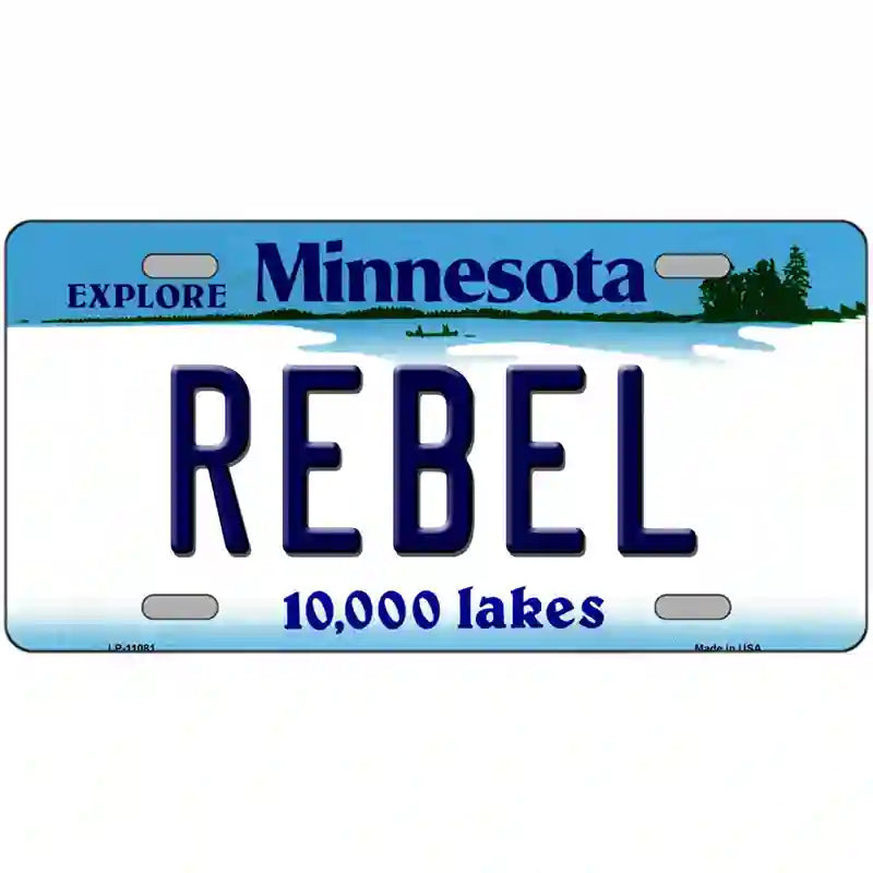 Rebel Minnesota State Novelty License Plate 24" x 12" (LLP)