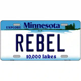 Rebel Minnesota State Novelty License Plate 24" x 12" (LLP)