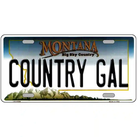 Country Gal Montana State Novelty License Plate 24" x 12" (LLP)