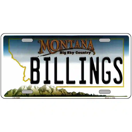 Billings Montana State Novelty License Plate 24" x 12" (LLP)