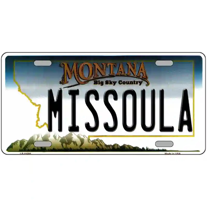 Missoula Montana State Novelty License Plate 24" x 12" (LLP)