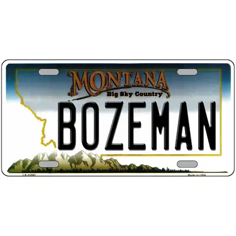 Bozeman Montana State Novelty License Plate 24" x 12" (LLP)