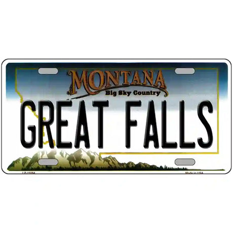 Great Falls Montana State Novelty License Plate 24" x 12" (LLP)