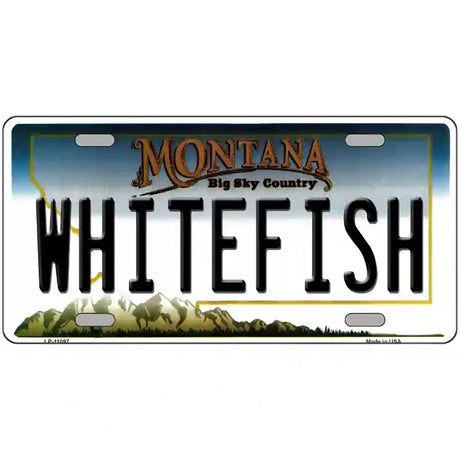 Whitefish Montana State Novelty License Plate 24" x 12" (LLP)