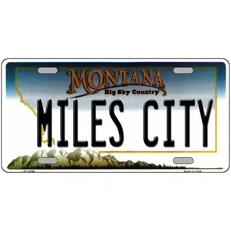 Miles City Montana State Novelty License Plate 24" x 12" (LLP)