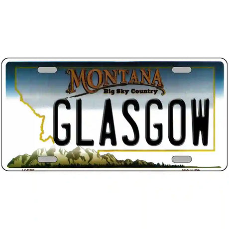 Glasgow Montana State Novelty License Plate 24" x 12" (LLP)