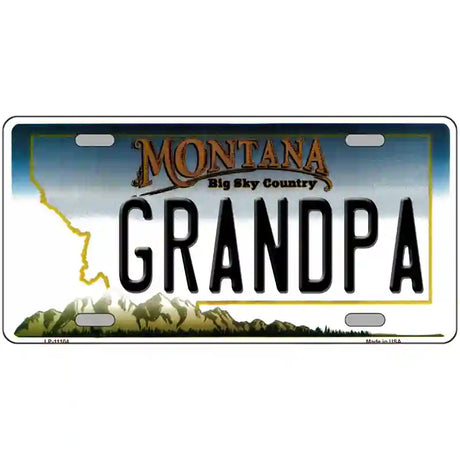 Grandpa Montana State Novelty License Plate 24" x 12" (LLP)