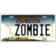 Zombie Montana State Novelty License Plate 24" x 12" (LLP)