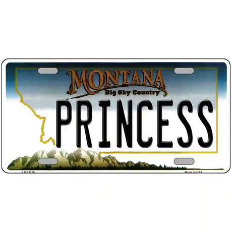 Princess Montana State Novelty License Plate 24" x 12" (LLP)