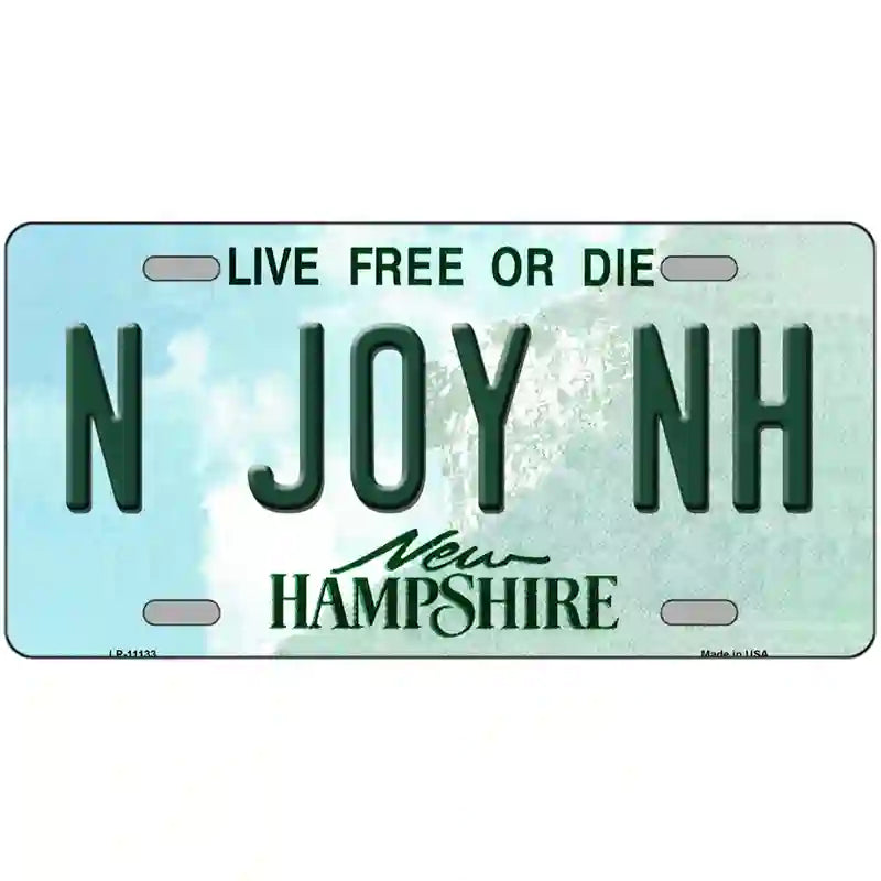 N Joy NH New Hampshire State License Plate 24" x 12" (LLP)