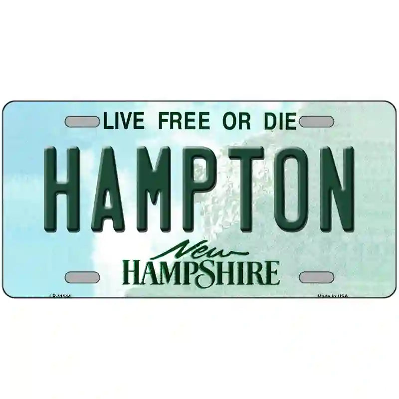 Hampton New Hampshire State License Plate 24" x 12" (LLP)