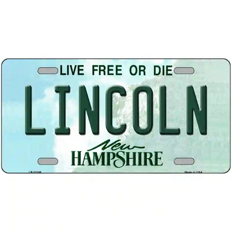 Lincoln New Hampshire State License Plate 24" x 12" (LLP)