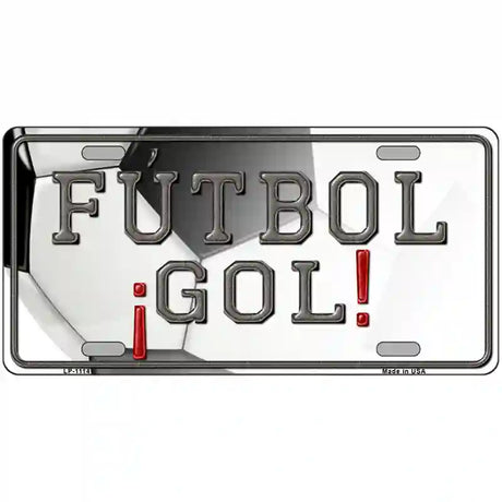 Futbol Gol Novelty Metal License Plate 24" x 12" (LLP)