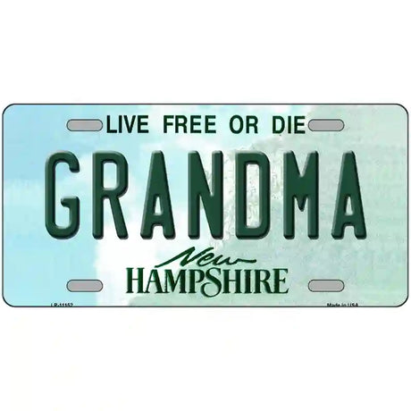 Grandma New Hampshire State License Plate 24" x 12" (LLP)