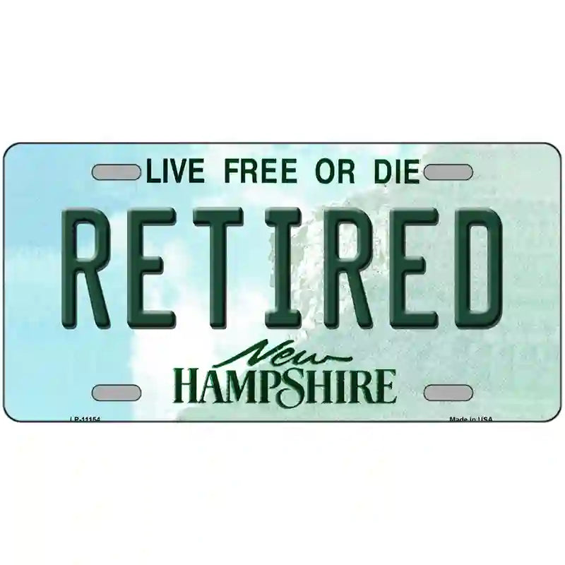 Retired New Hampshire State License Plate 24" x 12" (LLP)