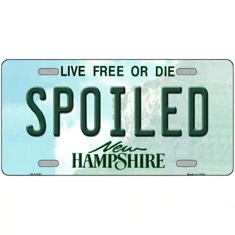 Spoiled New Hampshire State License Plate 24" x 12" (LLP)