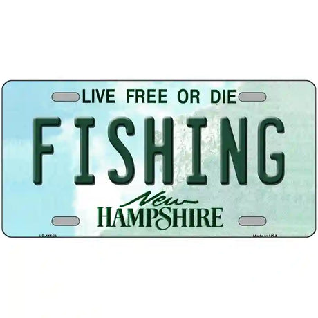 Fishing New Hampshire State License Plate 24" x 12" (LLP)