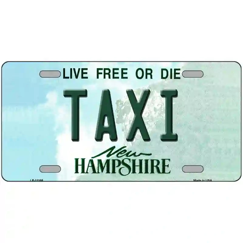 Taxi New Hampshire State License Plate 24" x 12" (LLP)