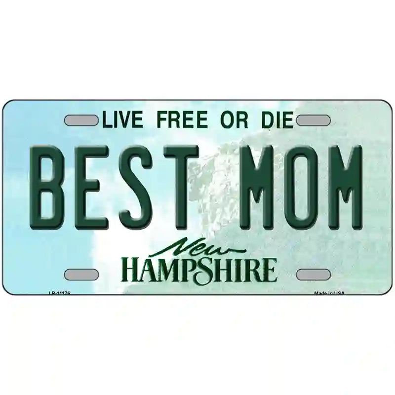 Best Mom New Hampshire State License Plate 24" x 12" (LLP)