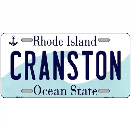 Cranston Rhode Island State License Plate Novelty License Plate 24" x 12" (LLP)