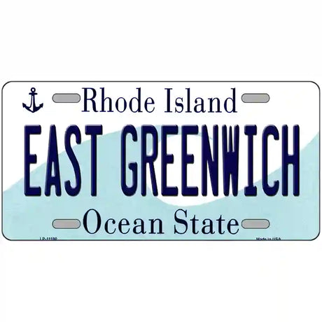 East Greenwich Rhode Island State License Plate Novelty License Plate 24" x 12" (LLP)