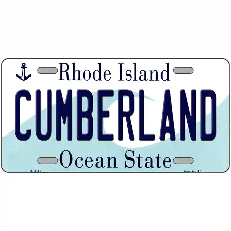 Cumberland Rhode Island State License Plate Novelty License Plate 24" x 12" (LLP)