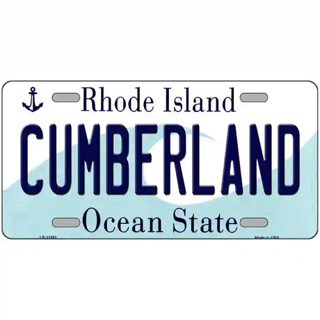 Cumberland Rhode Island State License Plate Novelty License Plate 24" x 12" (LLP)