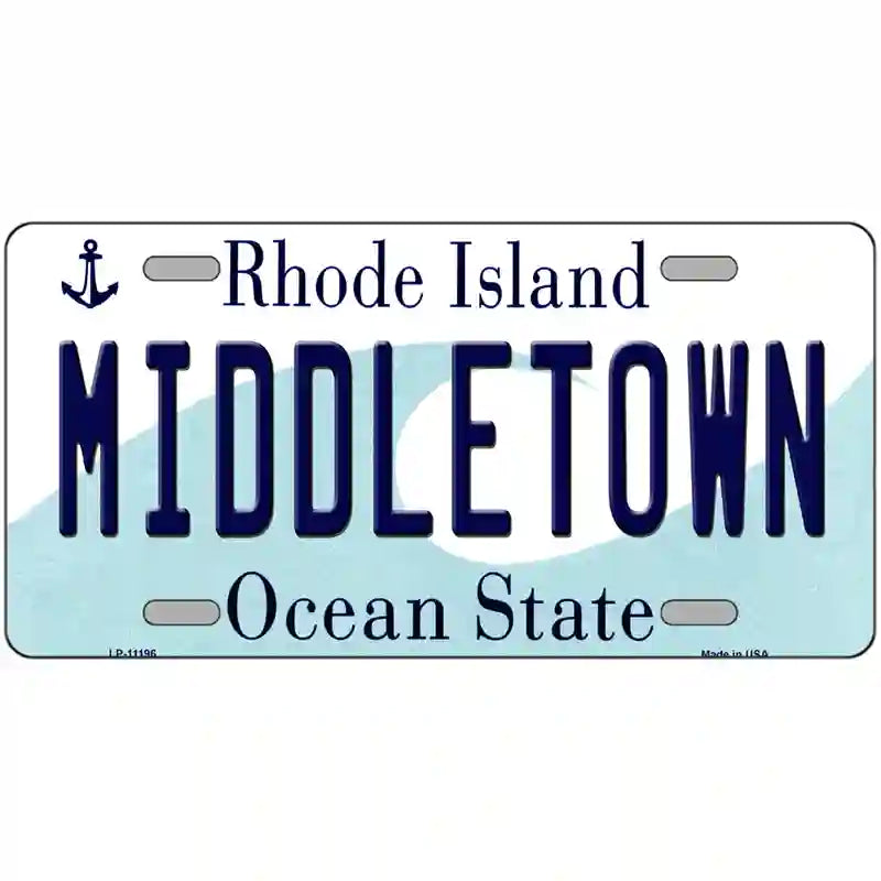 Middletown Rhode Island State License Plate Novelty License Plate 24" x 12" (LLP)