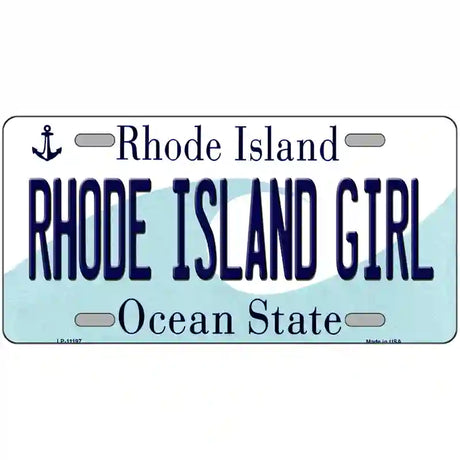 Rhode Island Girl Rhode Island State License Plate Novelty License Plate 24" x 12" (LLP)