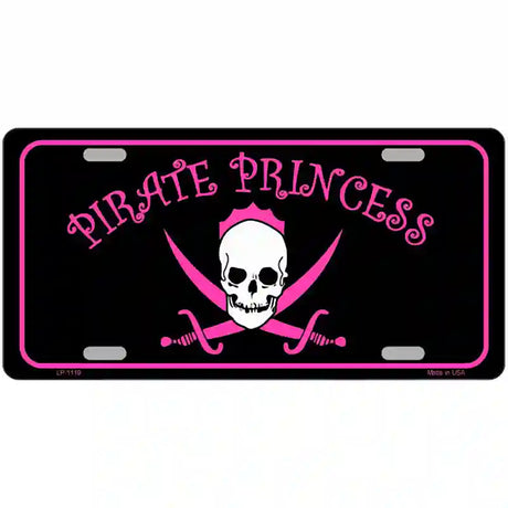 Pirate Princess Novelty Metal License Plate 24" x 12" (LLP)