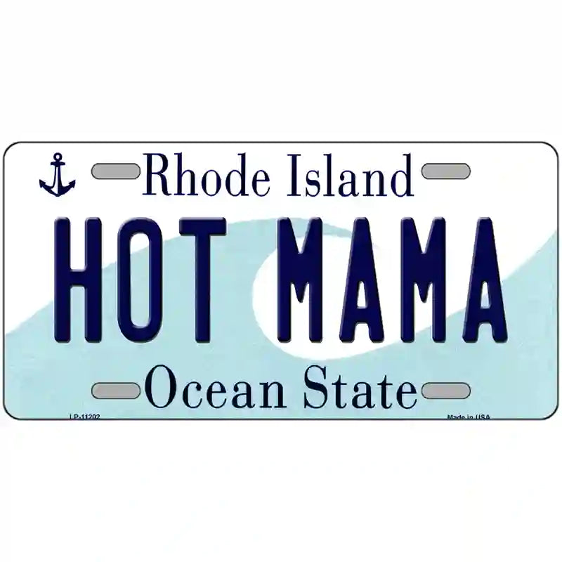 Hot Mama Rhode Island State License Plate Novelty License Plate 24" x 12" (LLP)