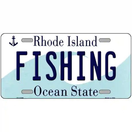 Fishing Rhode Island State License Plate Novelty License Plate 24" x 12" (LLP)